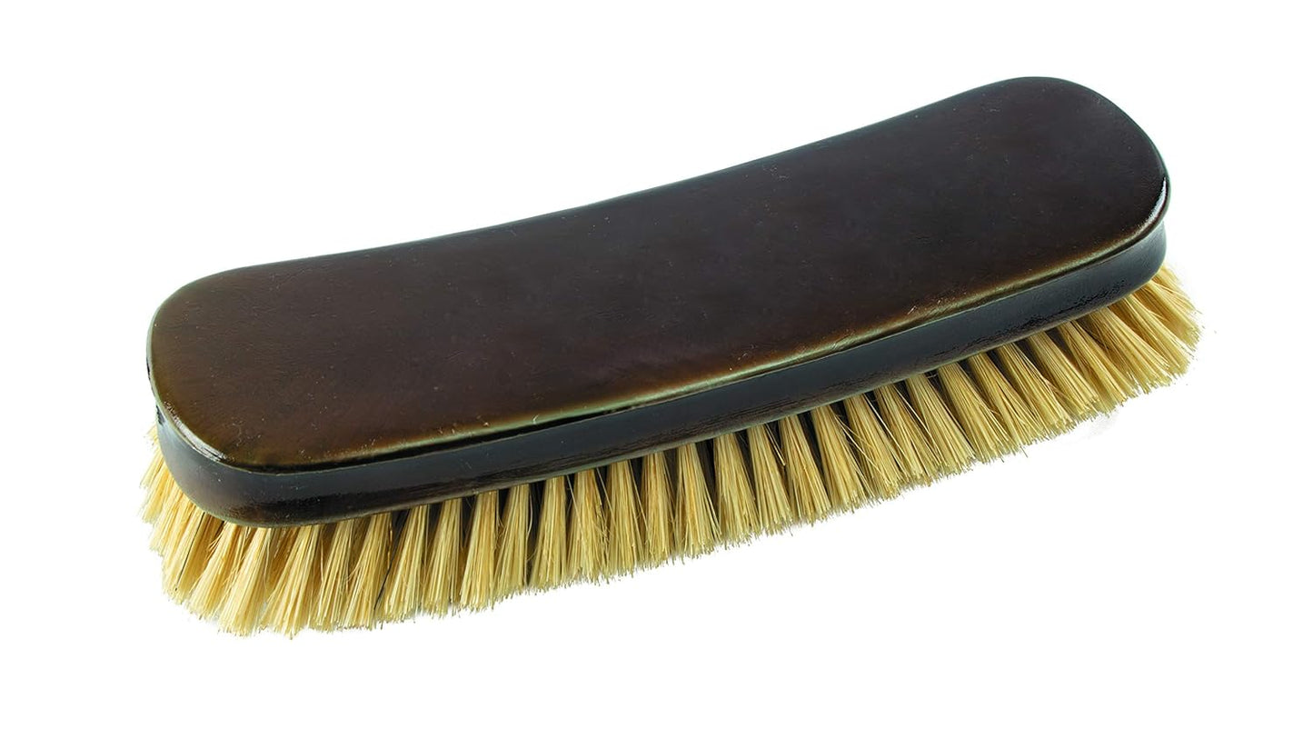 Spazzola per Abiti Verniciata con Setola Naturale, noce scuro