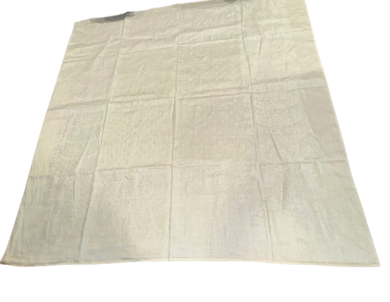 Antica Tovaglia In Fiandra Di Lino Damascato Completa 140X140 CM