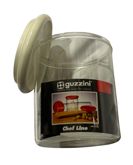 Guzzini Barattolo Trasparente Impilabile AL. 14,5 - Diametro Coperchio 12,5 cm. - Diametro Barattolo 11 cm.